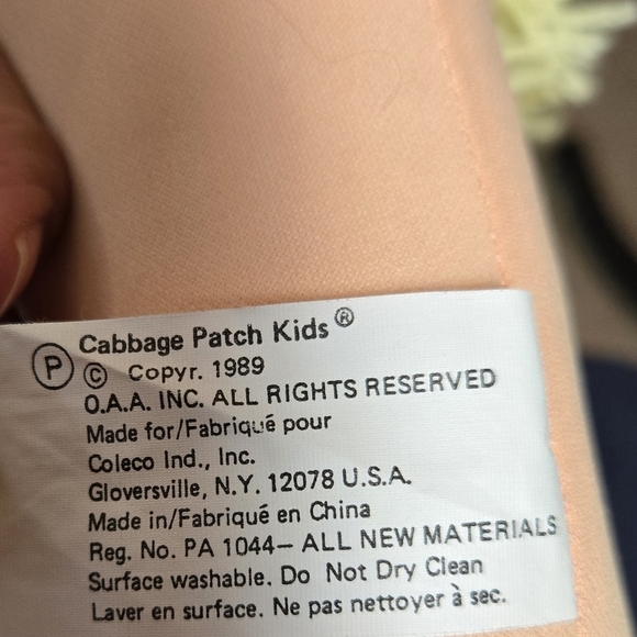 Coleco Cabbage Patch Kids doll lemon hair blue eyes 1989 - Picture 8 of 10